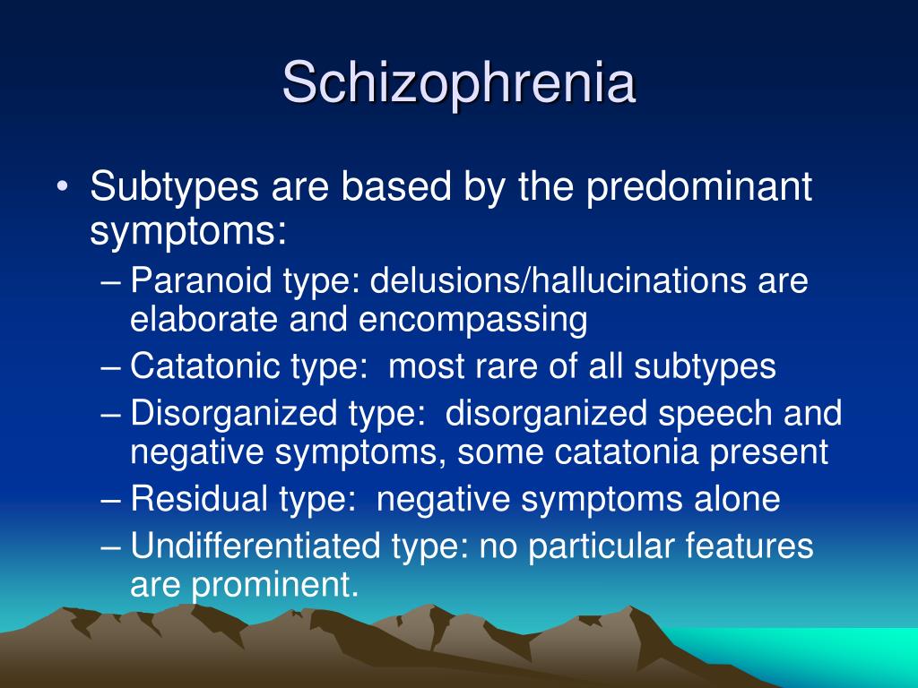 Ppt Schizophrenia And Other Psychoses Powerpoint Presentation Free Download Id 582304