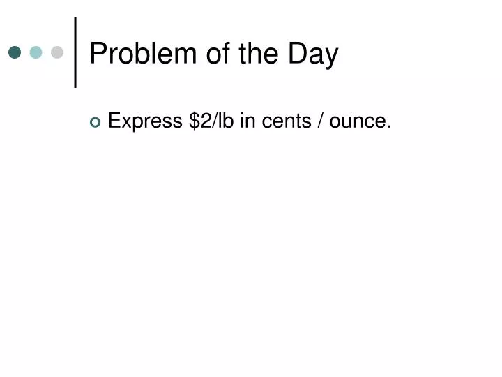 problem of the day n.