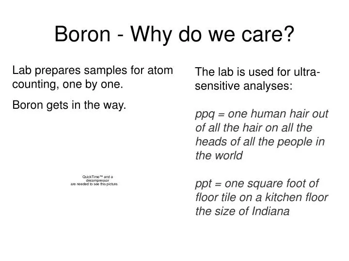 boron why do we care n.