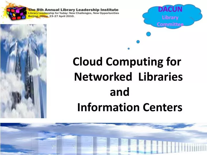 cloud computing for networked libraries and information centers n.