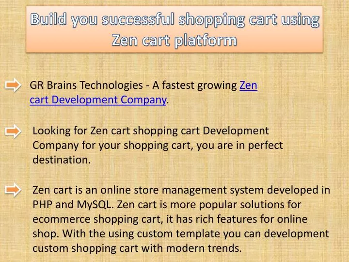 build you successful shopping cart using zen cart platform n.