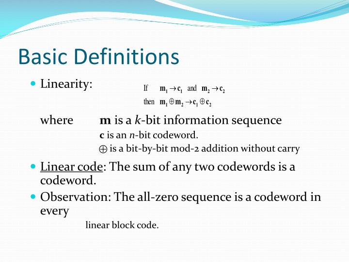 PPT - Linear Block Codes PowerPoint Presentation - ID:583570