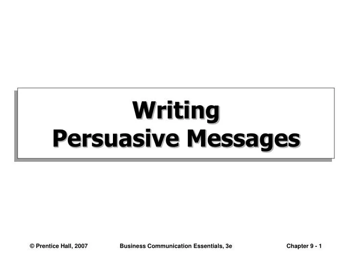 writing persuasive messages n.