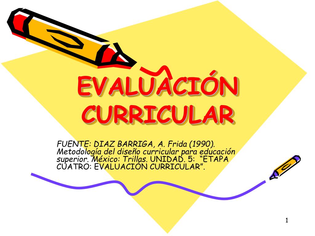 PPT - EVALUACIÓN CURRICULAR PowerPoint Presentation, free download -  ID:584076