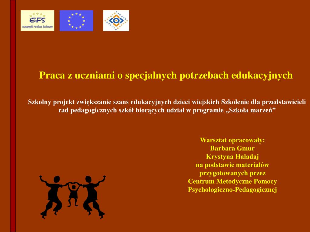Wspieranie Uczniów O Specjalnych Potrzebach Edukacyjnych PPT - Praca z uczniami o specjalnych potrzebach edukacyjnych PowerPoint