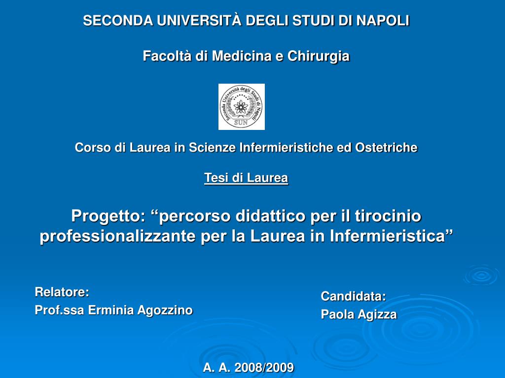 Ppt Relatore Prof Ssa Erminia Agozzino Powerpoint Presentation
