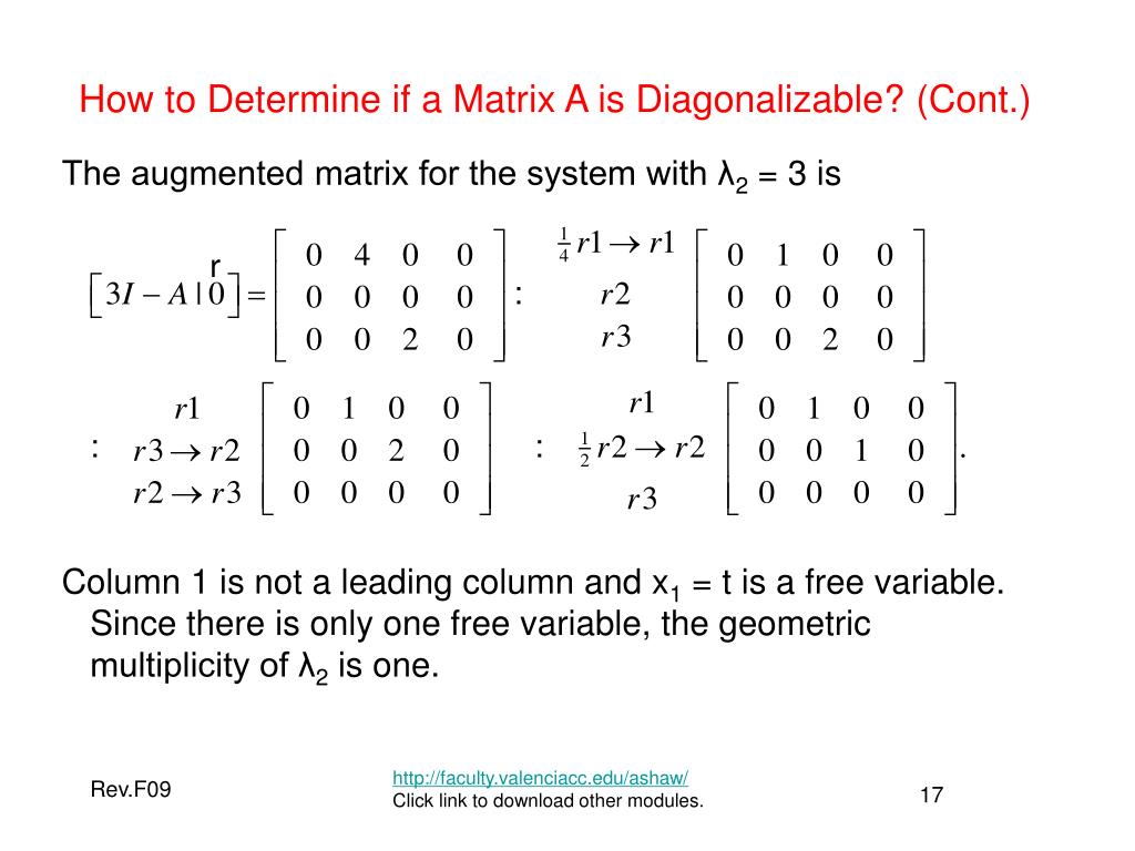 Como saber si una matriz es diagonalizable