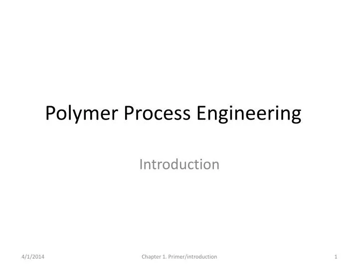 polymer process engineering n.