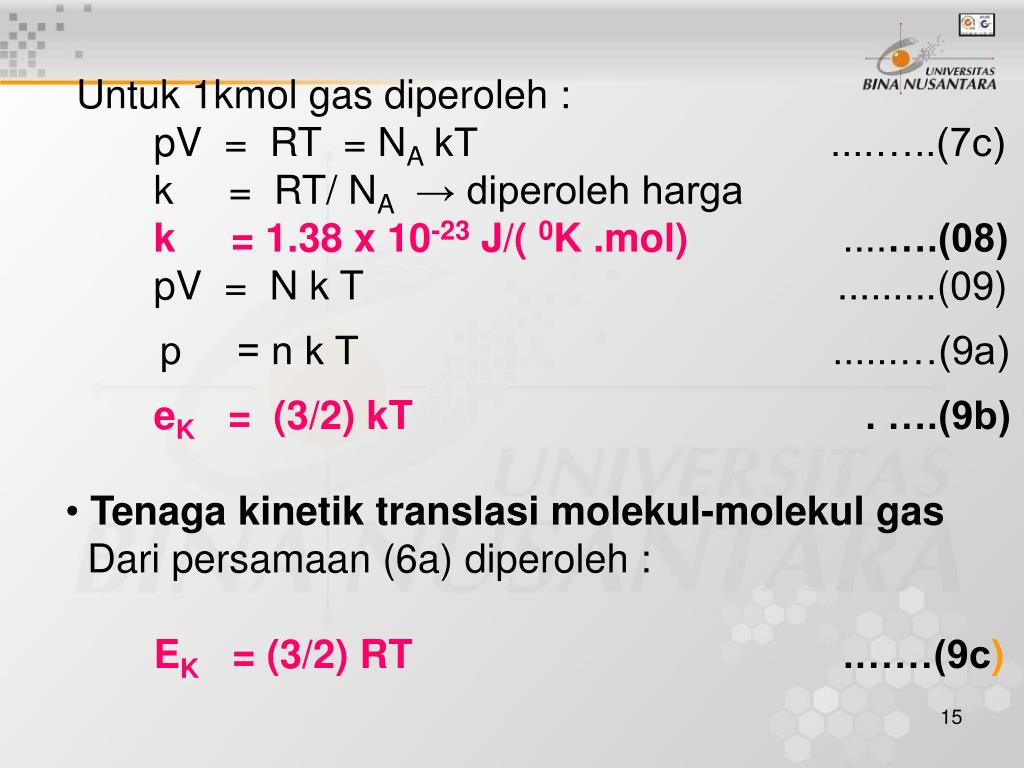 PPT - Pertemuan 12 TEORI GAS KINETIK DAN PERPINDAHAN PANAS(KALOR ...