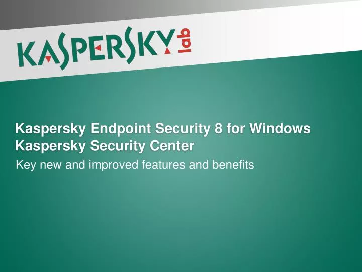 kaspersky endpoint security 8 for windows kaspersky security center n.