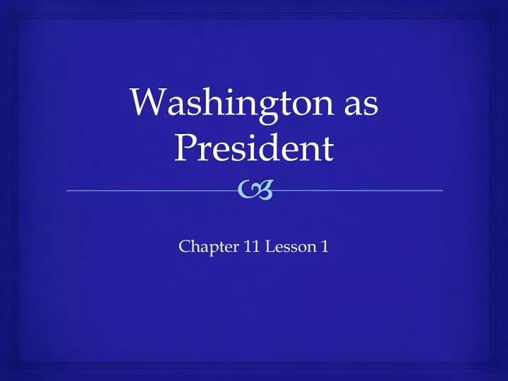washington as president n.
