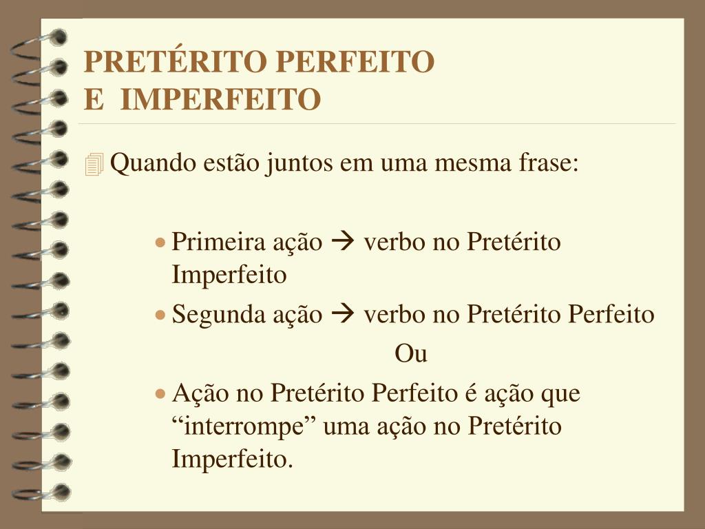 Preterito Imperfeito Mais Que Perfeito