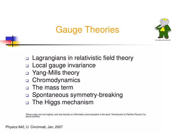 gauge theories n.
