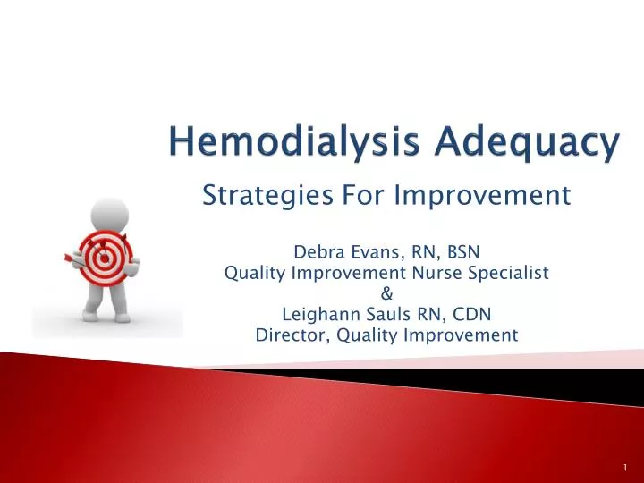 hemodialysis adequacy n.