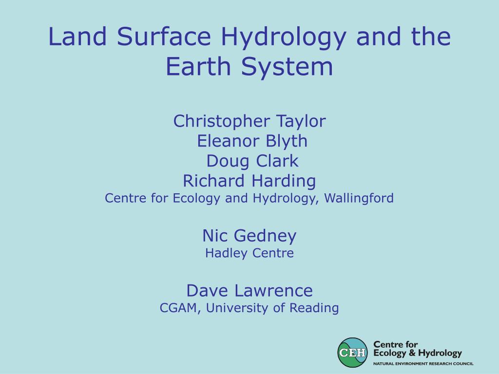 PPT - Land Surface Hydrology and the Earth System PowerPoint ...