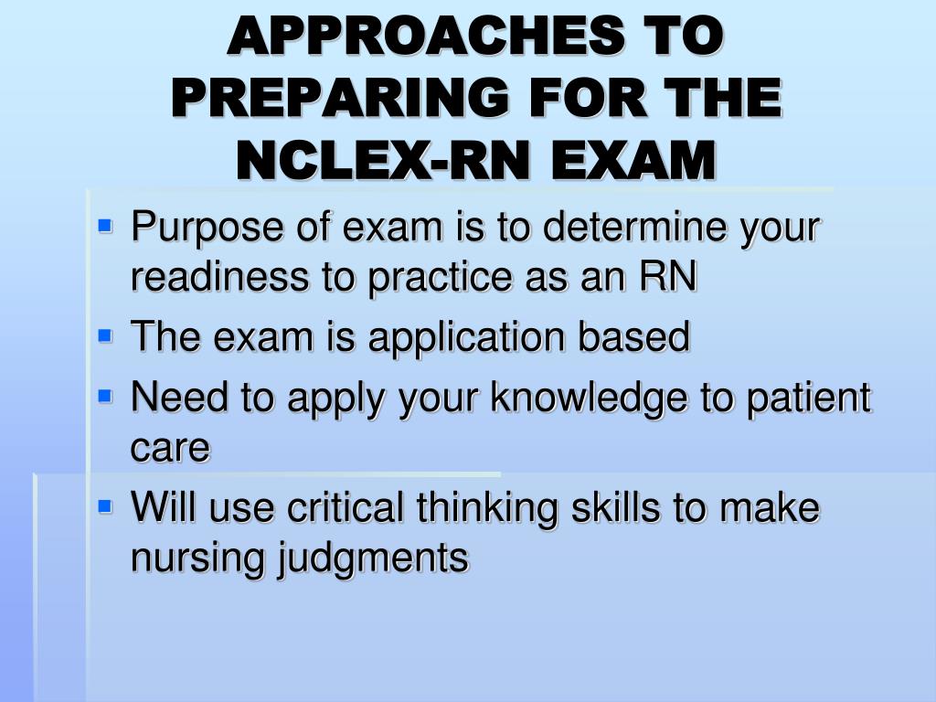 PPT - NCLEX-RN EXAM PART 1 - WHAT IS IT? PowerPoint Presentation, Free ...