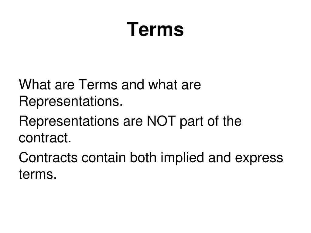PPT - Express and implied terms, SofG, UCTA. PowerPoint Presentation ...