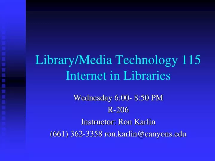 library media technology 115 internet in libraries n.