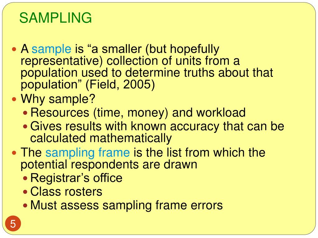 sampling in research methodology ppt