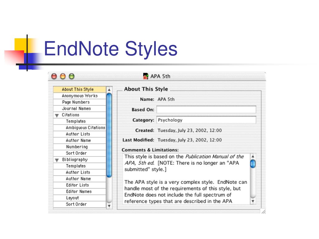 how to get the 21 styles of endnote basic