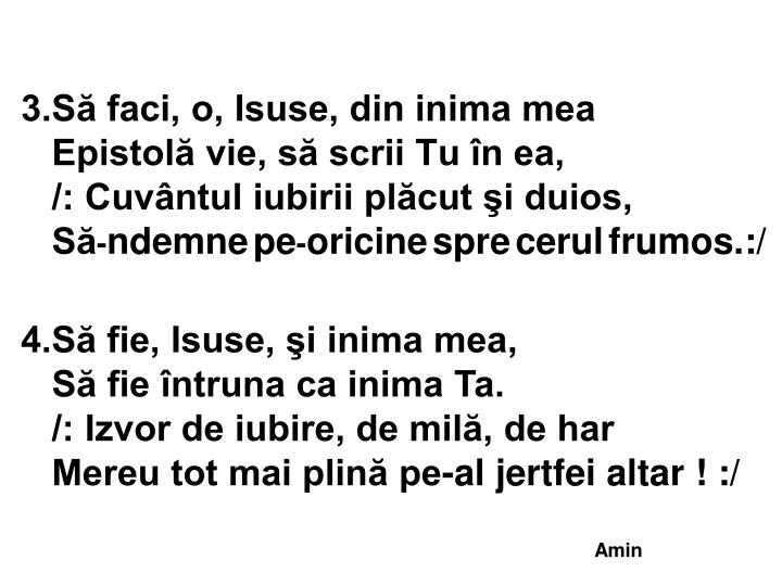 Sa Faci O Isuse Din Inima Mea Versuri