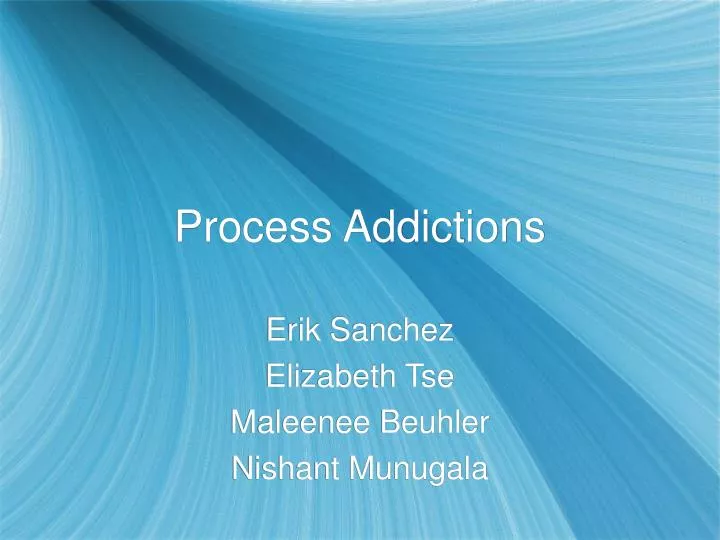process addictions n.