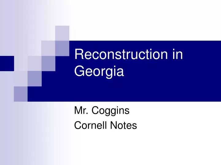 reconstruction in georgia n.