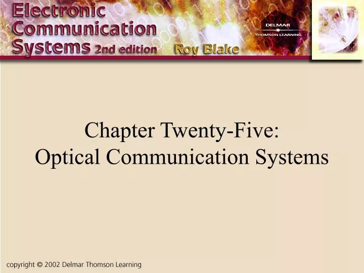 chapter twenty five optical communication systems n.
