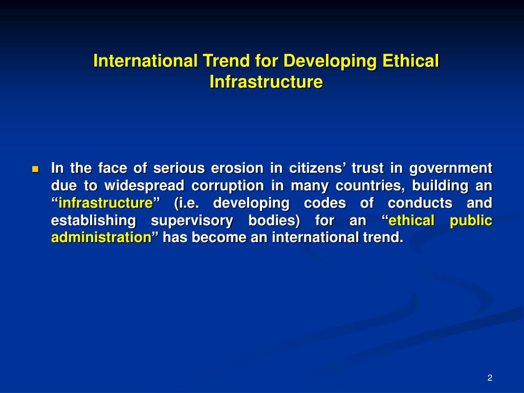 what is ethical infrastructure