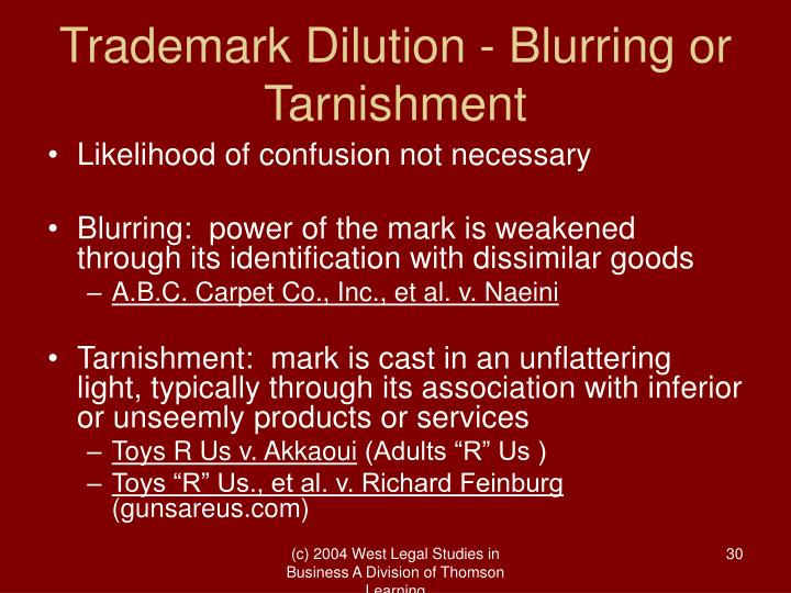 trademark tarnishment