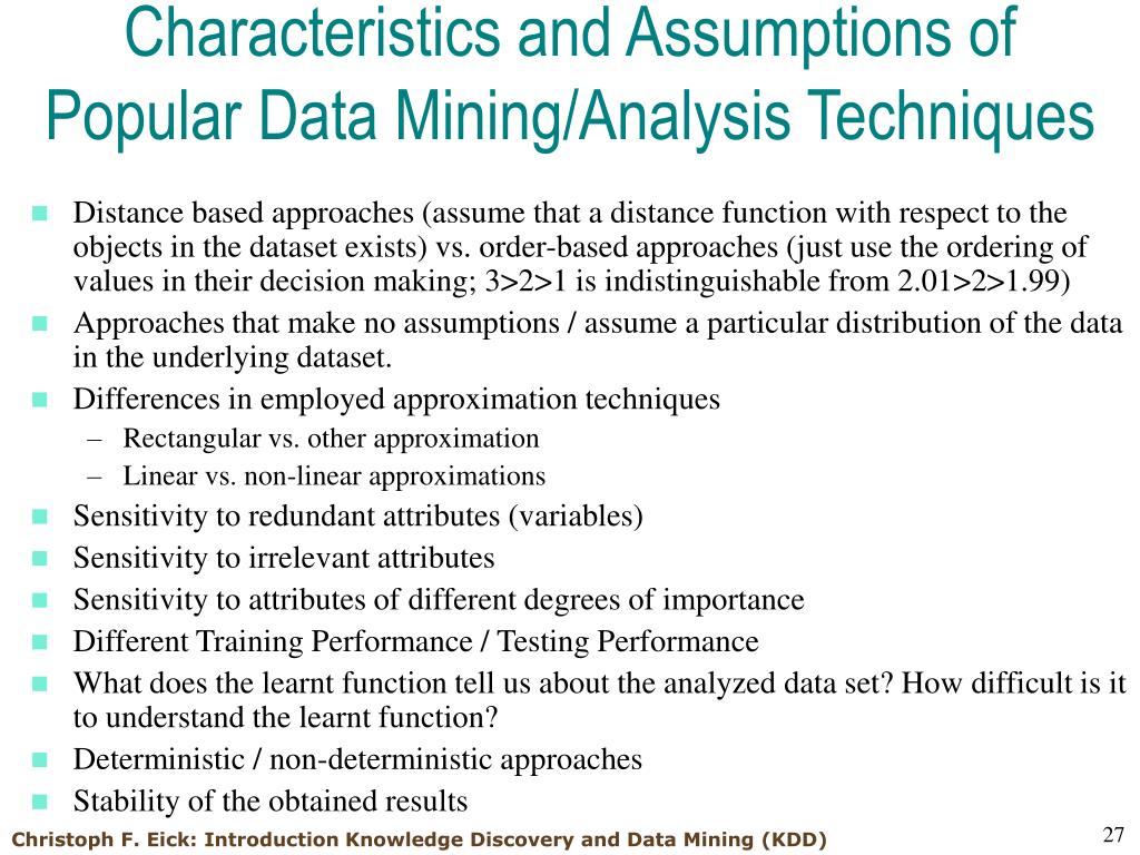 data and assumption on new technology data and assumption on new technology
