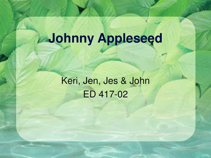 johnny appleseed n.