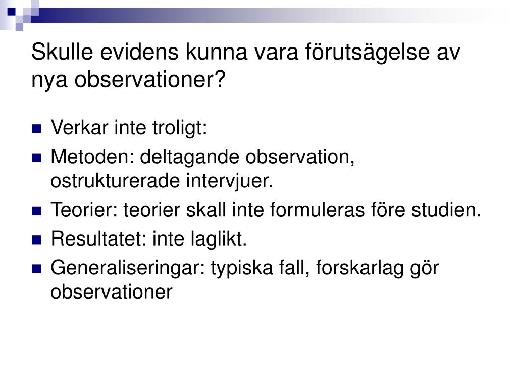 PPT - Evidens I Paradigmen Kvantitativ Forskning Och Kvalitativ ...