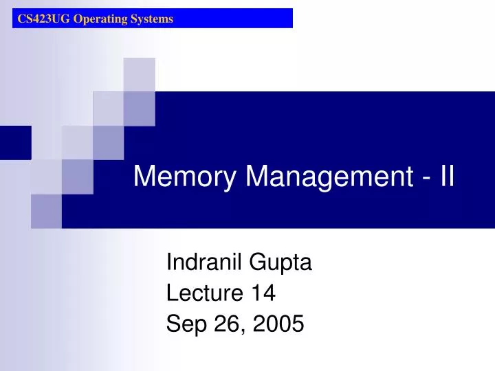 memory management ii n.