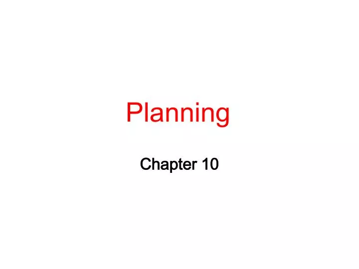 planning n.