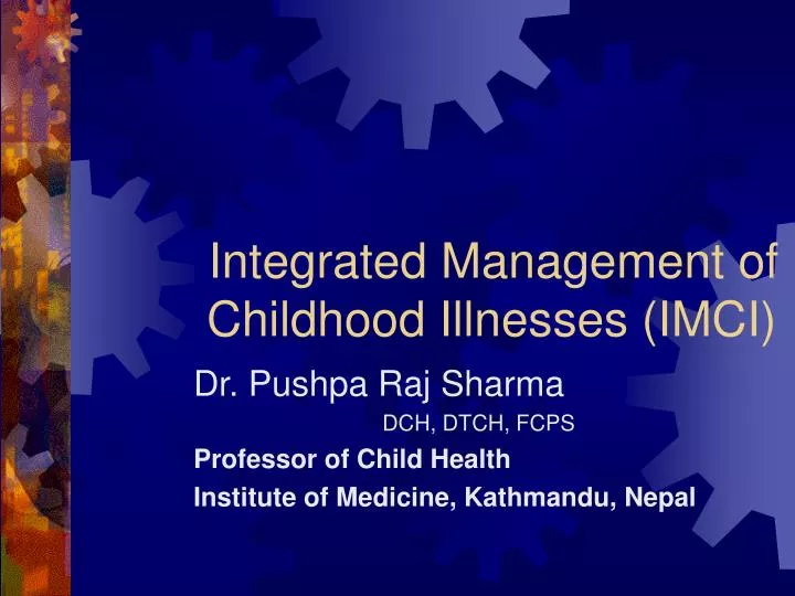 integrated management of childhood illnesses imci n.
