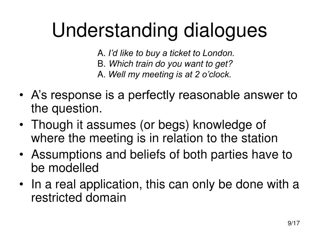 Ppt Dialogue Systems Ii Powerpoint Presentation Free Download Id