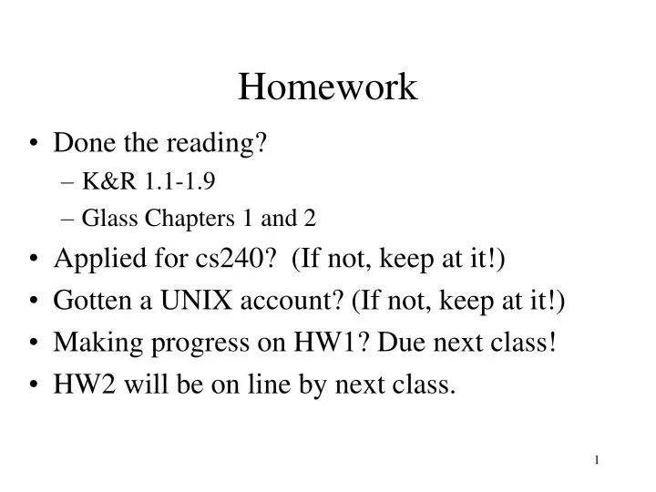 homework n.