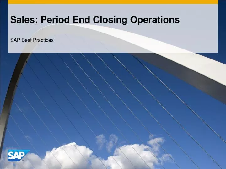 sales period end closing operations n.