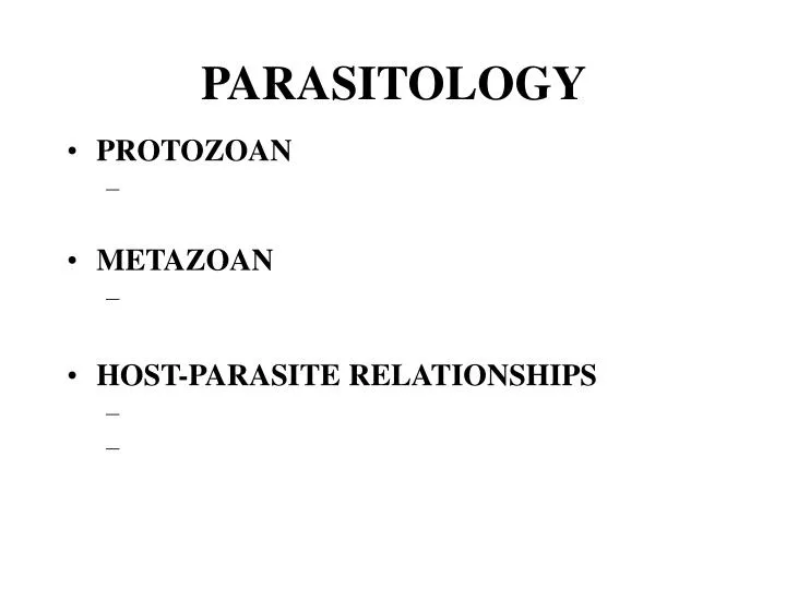 parasitology n.