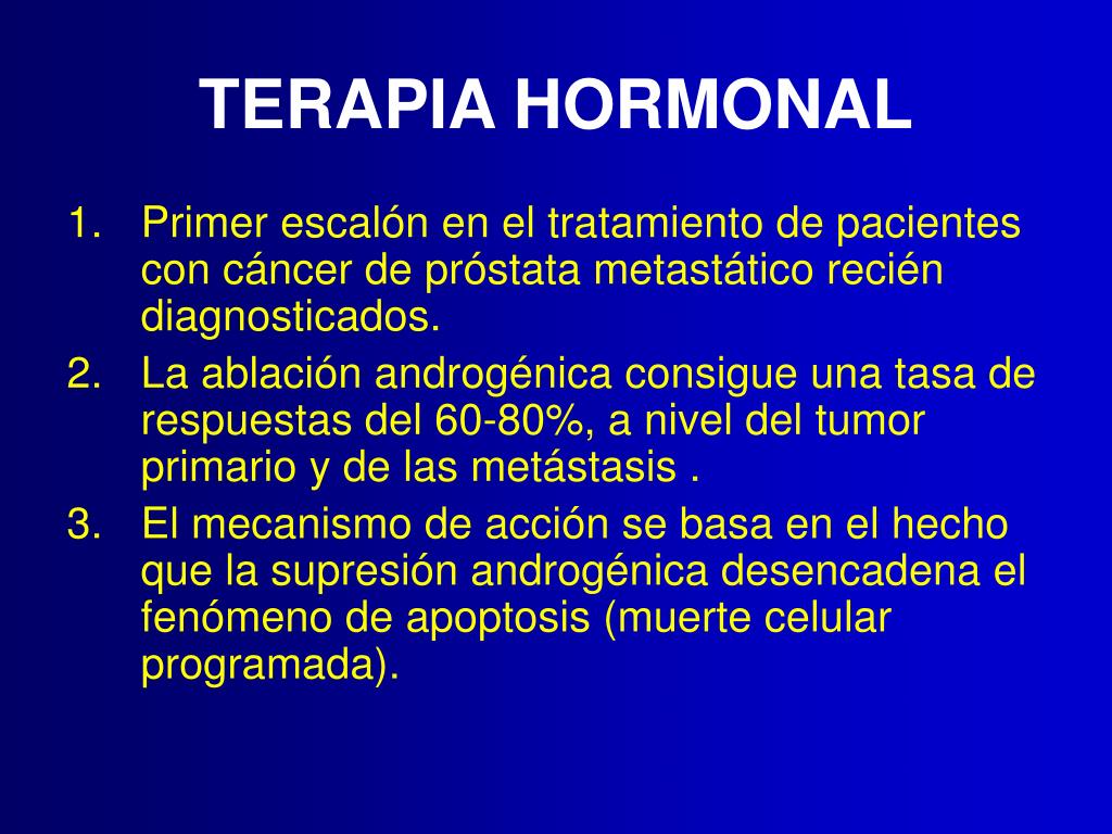 cáncer de próstata tratamiento hormonal