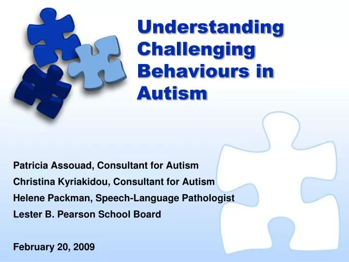 understanding challenging behaviours in autism n.