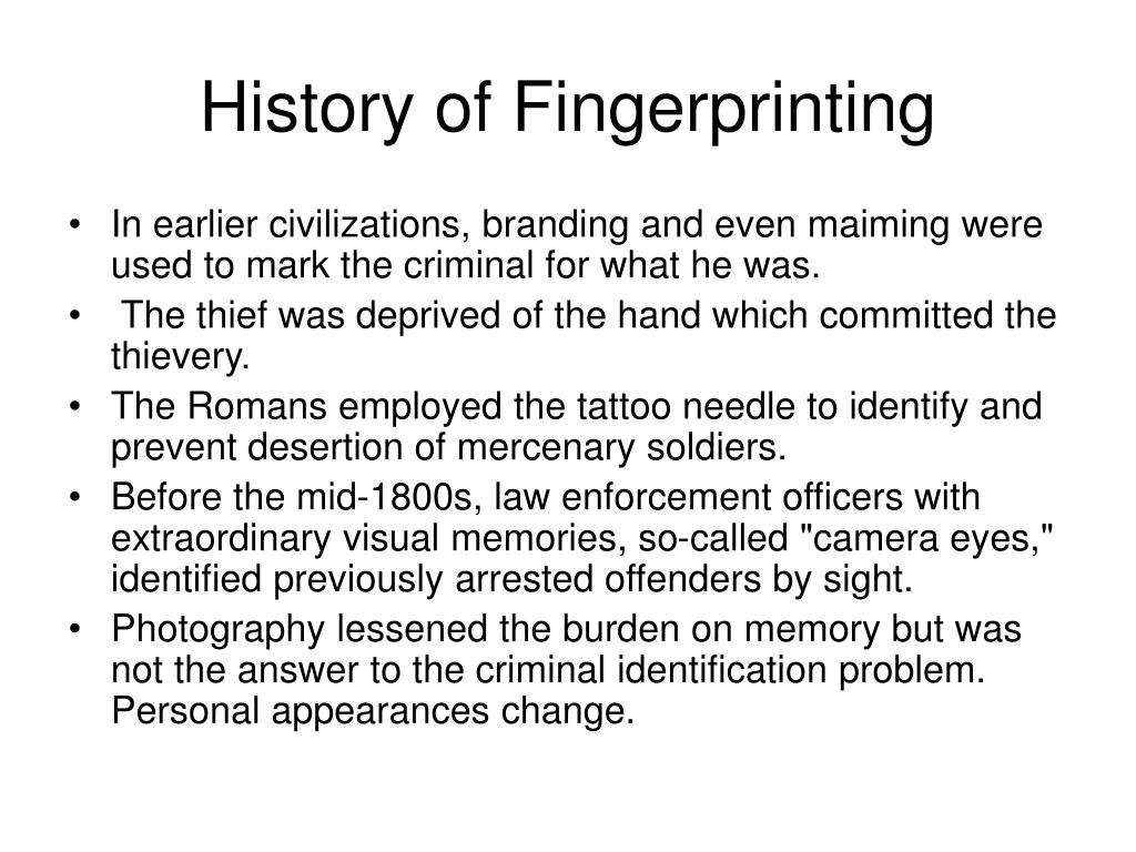 PPT Forensics of Fingerprints used forensic evidence