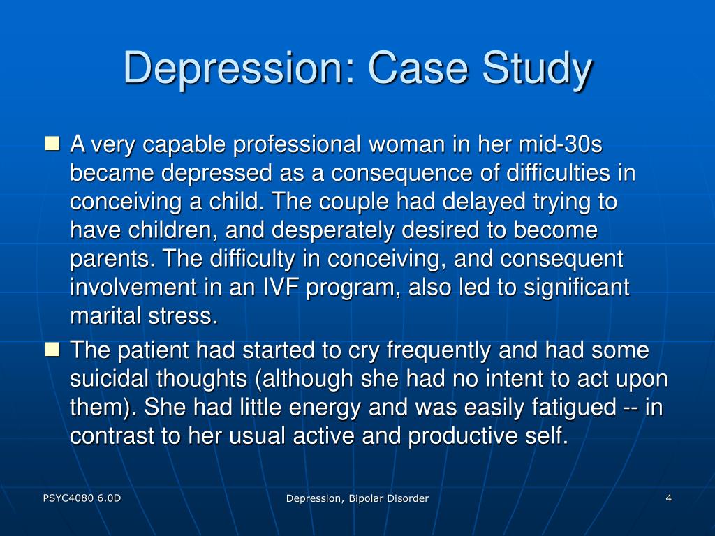 case study on depression class 12