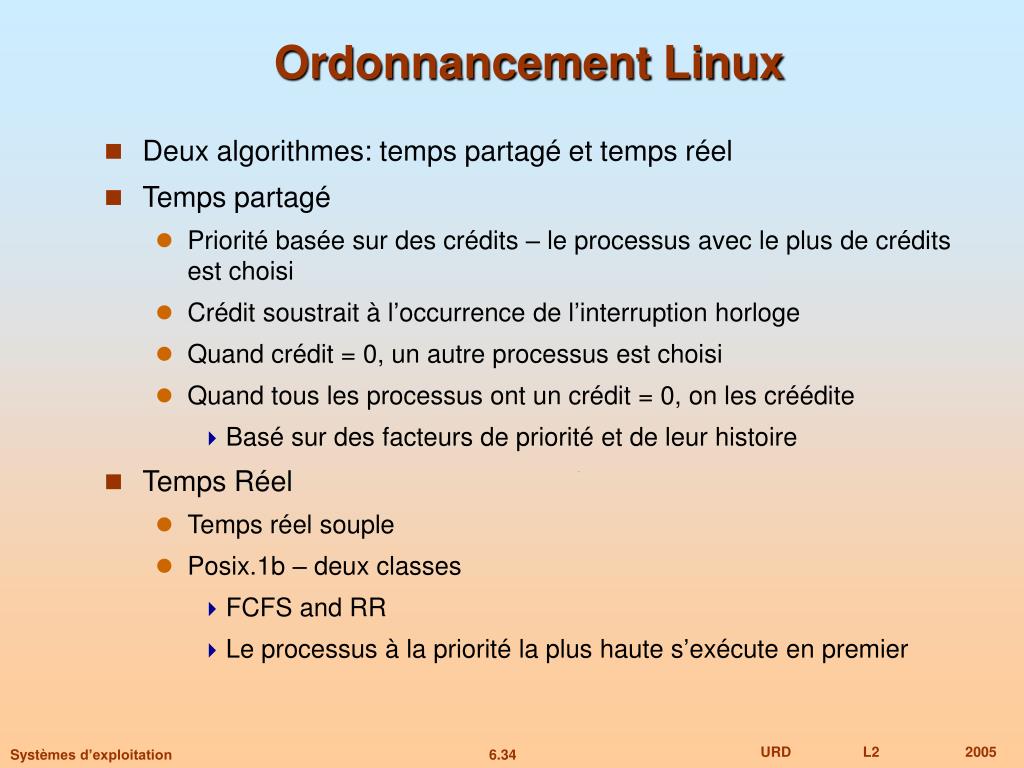 PPT - Ordonnancement du CPU PowerPoint Presentation, free download -  ID:593119