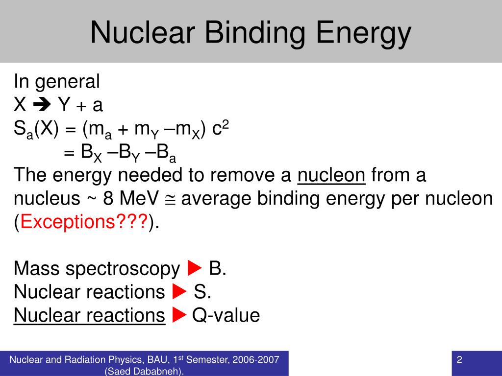 PPT - Nuclear Binding Energy PowerPoint Presentation, Free Download ...