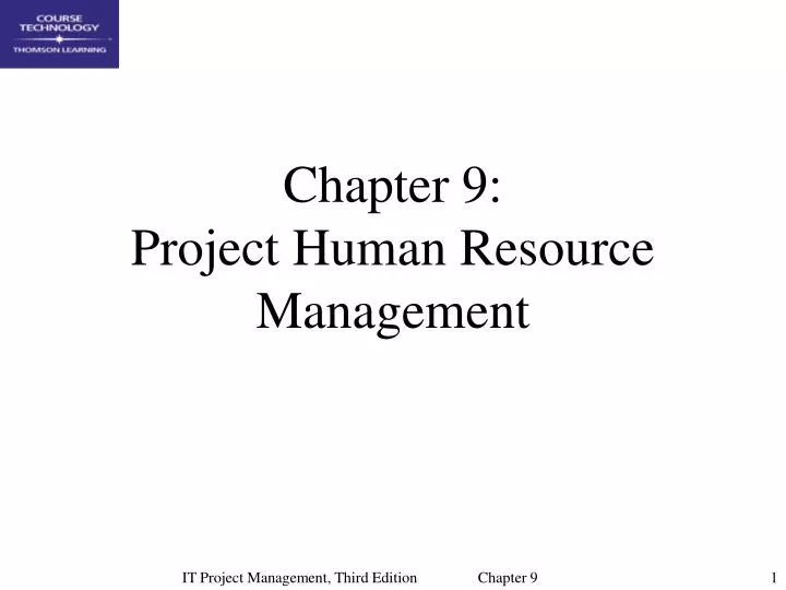 chapter 9 project human resource management n.