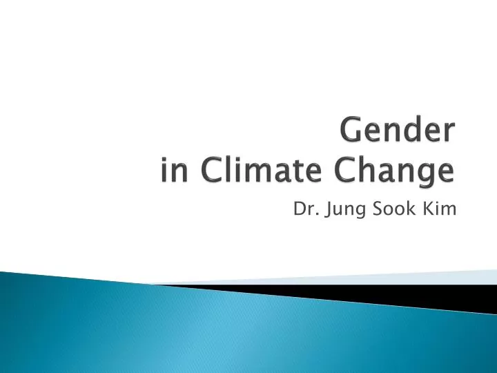 gender in climate change n.