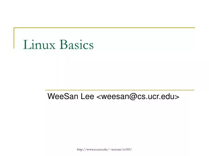 linux basics n.