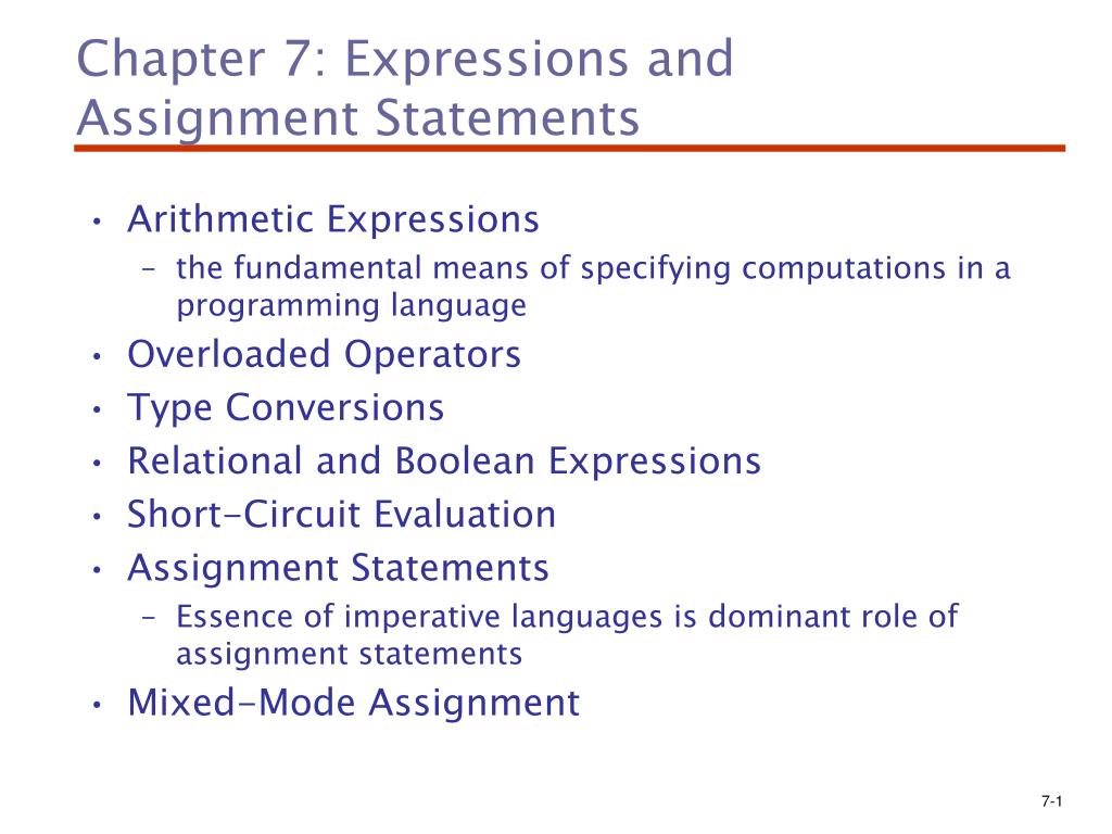 assignments are not expressions